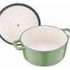Olla De Hierro Fundido Esmaltada 24 Cm Antiadherente Verde