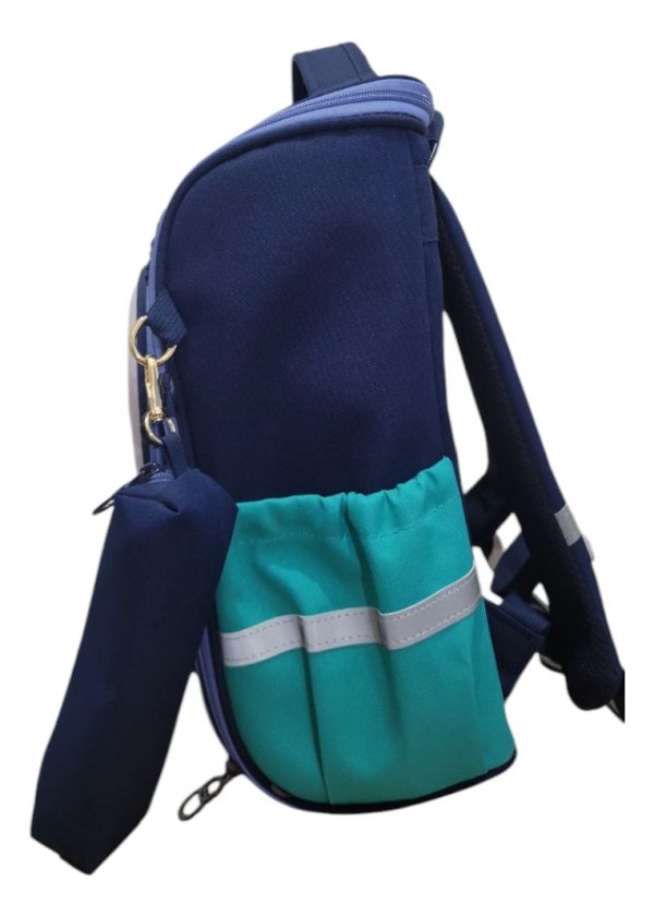 Mochila Escuela Dinosaurio Set X2 Para Niño Color Azul