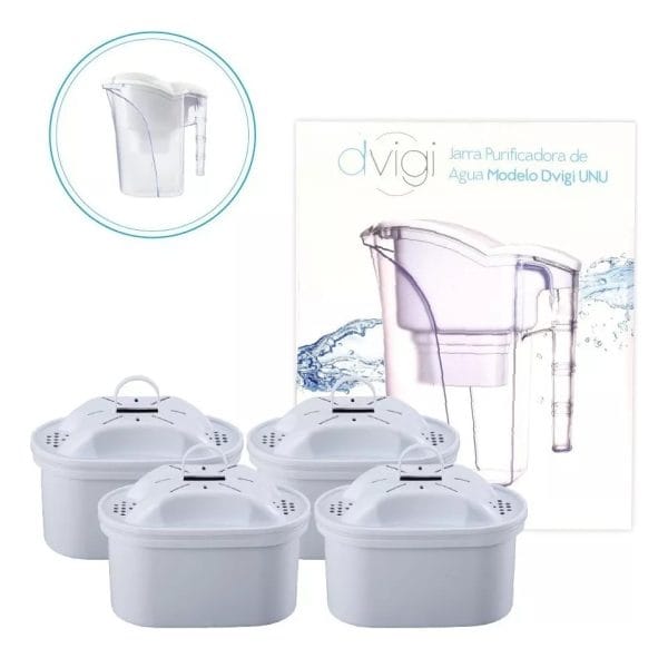 Pack De 4 Filtros De Jarra Purificadora De Agua Dvigi Unu