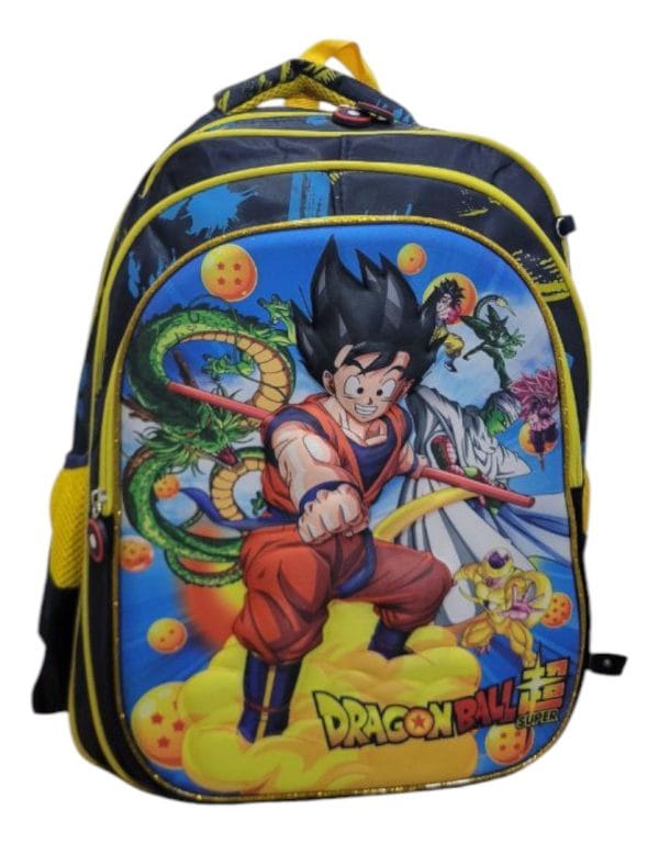 Mochila Escuela Dragonball Super Color Negro Para Niño