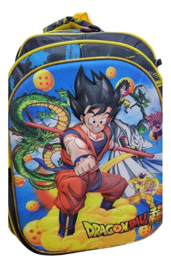 Mochila Escuela Dragonball Super Color Negro Para Niño