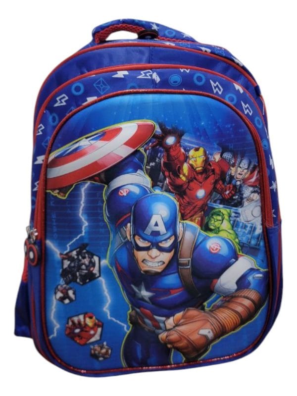 Mochila Escuela Avengers / Vengadores Color Azul Para Niño