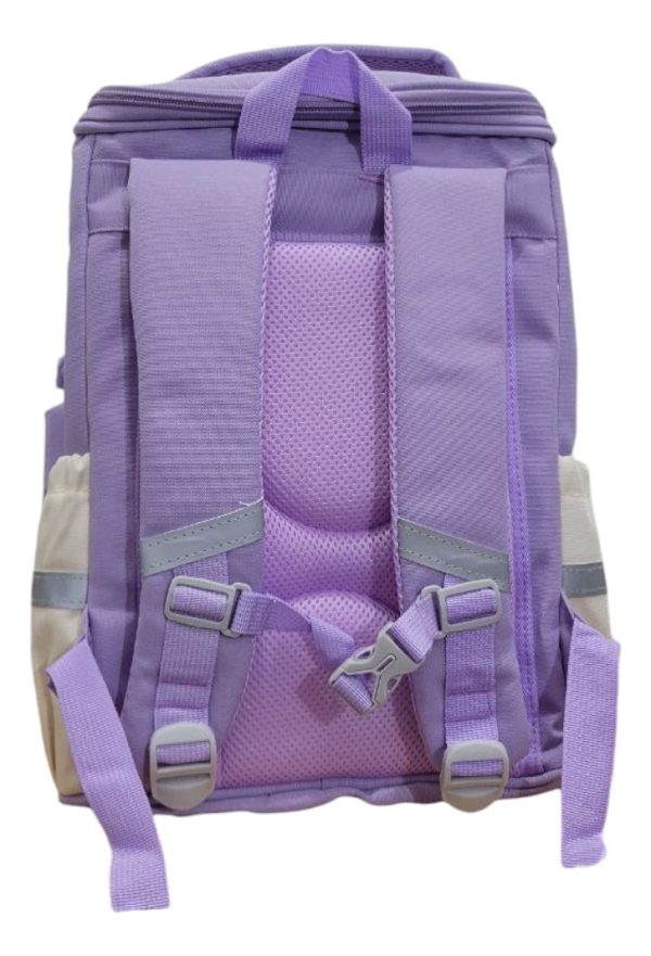 Mochila Escuela Unicornio Set X2 Para Niña Color Violeta