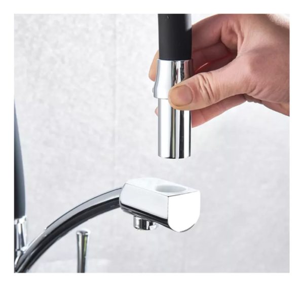 Grifo Monocomando Flexible 3 Vías Para Mesada Y Purificador