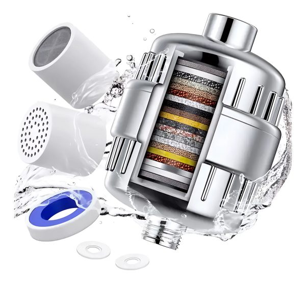 Purificador De Ducha 15 Etapas Para Ducha + Repuesto Extra