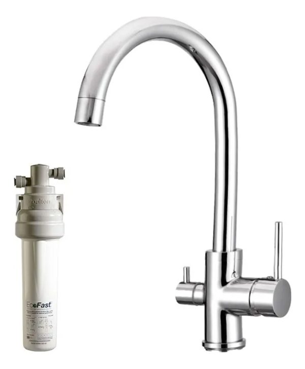Filtro Purificador De Agua Bajo Mesada Ecofast + Grifo Curvo