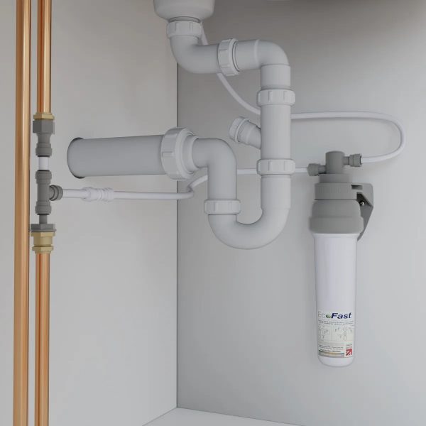 Filtro Purificador De Agua Bajo Mesada Ecofast + Grifo Curvo