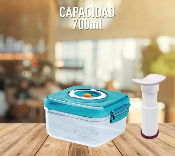 Juego De 5 Recipientes Herméticos Al Vacío Para Alimentos