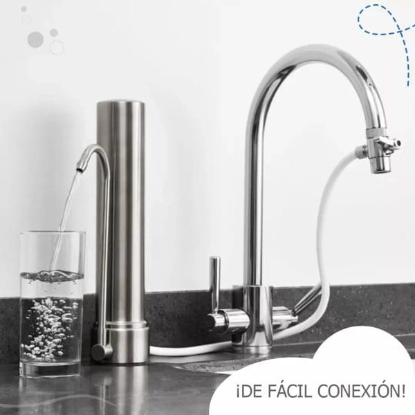 Purificador De Agua Sobre Mesada Akuifer Ceramic Inox