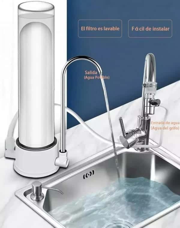 Purificador De Agua Sobre Mesada Akuifer Ceramic Inox
