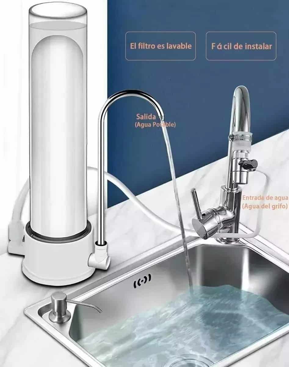 Purificador De Agua Sobre Mesada Akuifer Ceramic Inox
