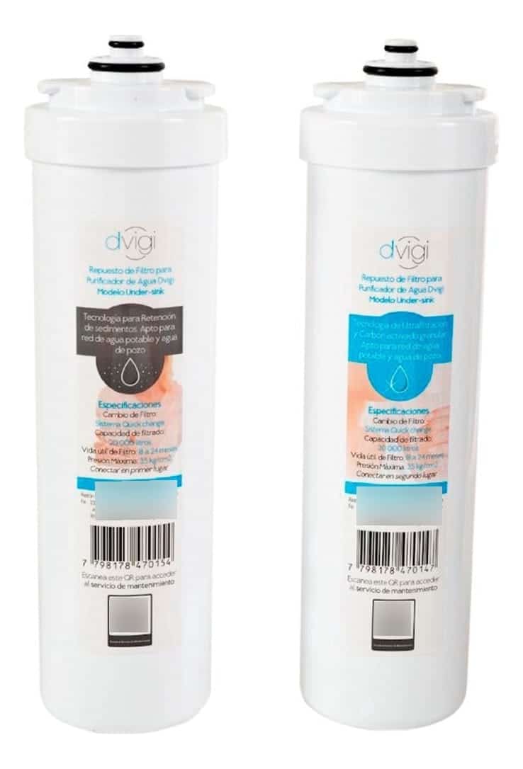 Repuesto De Filtro Sedimentos + Filtro Ultrafiltración Dvigi