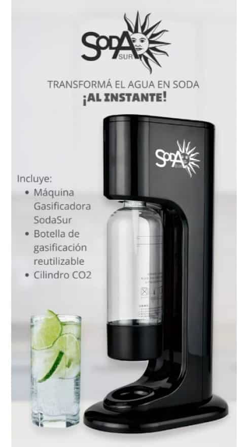 Soda Sur | Kit Gasificador: Máquina + Botella 1l + Co2