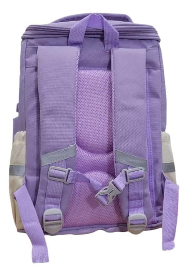 Mochila Escuela Unicornio Set X2 Para Niña Color Violeta
