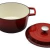 Olla De Hierro Fundido Esmaltada Roja - 26 Cm