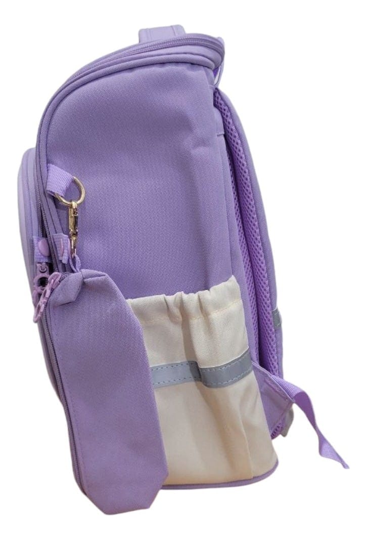 Mochila Escuela Unicornio Set X2 Para Niña Color Violeta