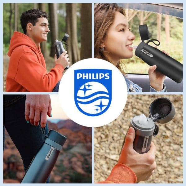 Botella Filtrante Térmica Philips Gozero Awp2771grr 550ml