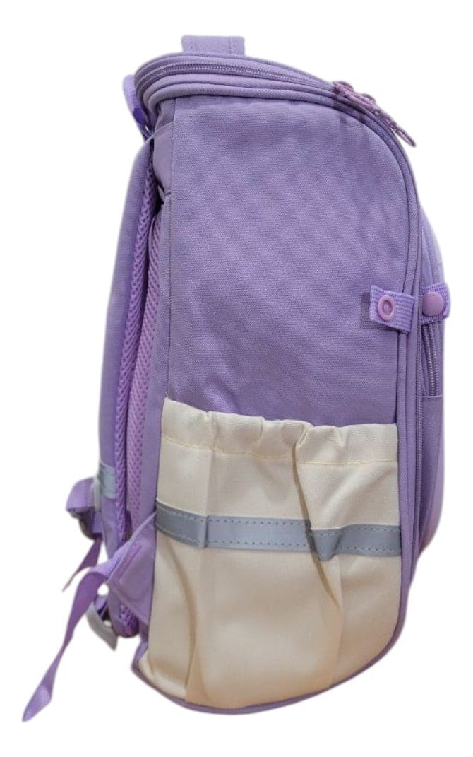 Mochila Escuela Unicornio Set X2 Para Niña Color Violeta