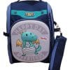 Mochila Escuela Dinosaurio Set X2 Para Niño Color Azul