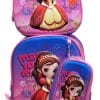 Mochila Niña 3d Set X3 + Carrito Regalo