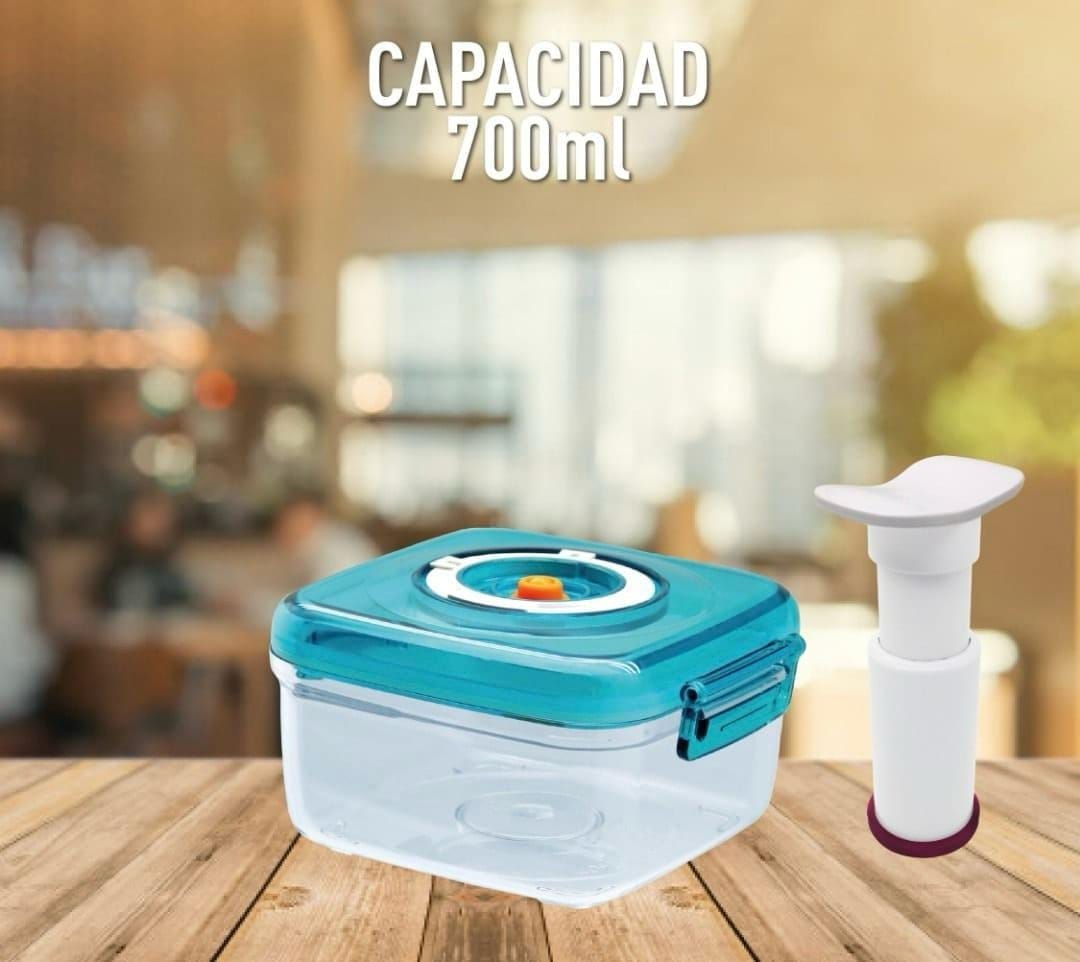 Juego De 5 Recipientes Herméticos Al Vacío Para Alimentos