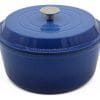 Olla De Hierro Fundido Esmaltada 20 Cm Antiadherente Azul