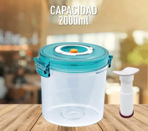 Taper Recipiente Al Vacío Para Alimentos Hermético 2000ml - Imagen 3